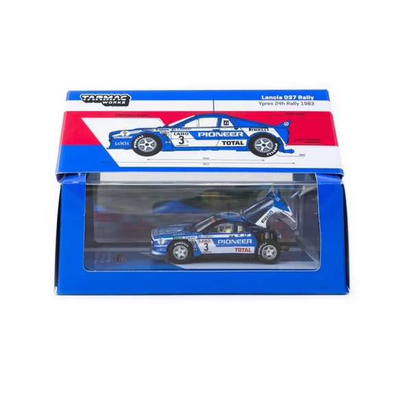 WorNessiWorld 1/64 Lancia 037 Rally Ypres 24 Hours Rally 1983 #3 - Resim 3