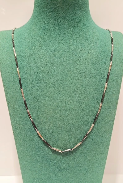 Monalisa Home Lüks Gösterişli Parlak Zincir Çelik Erkek Kolye ürün görseli 1