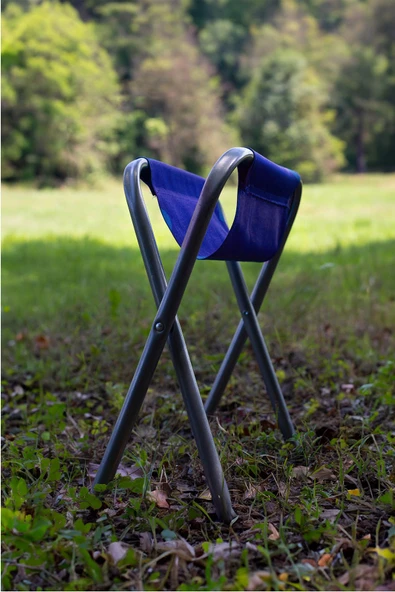 Exent 4 Adet Lacivert Tabure Katlanır Balıkçı taburesi, kamp taburesi, piknik taburesi, Kamp Sandalyesi - Resim 4