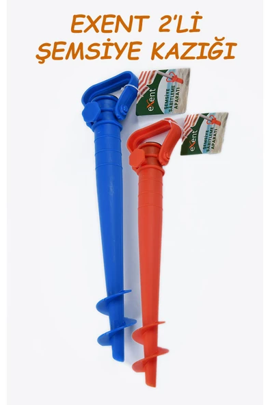 2 Adet Şemsiye Kazığı, Plaj Şemsiye Kazığı, Şemsiye Sabitleme Aparatı, Plastik sabitleme aparatı