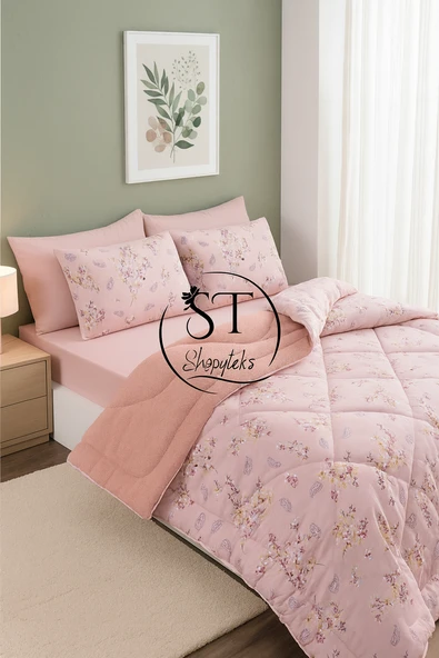 Çift Kişilik Çiçekli Welsfot Uyku Seti Çift Taraflı 195x215 ürün görseli