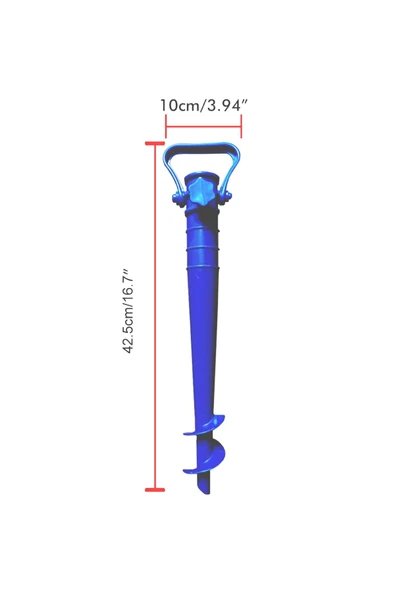 2 Adet Şemsiye Kazığı, Plaj Şemsiye Kazığı, Şemsiye Sabitleme Aparatı, Plastik sabitleme aparatı - 3