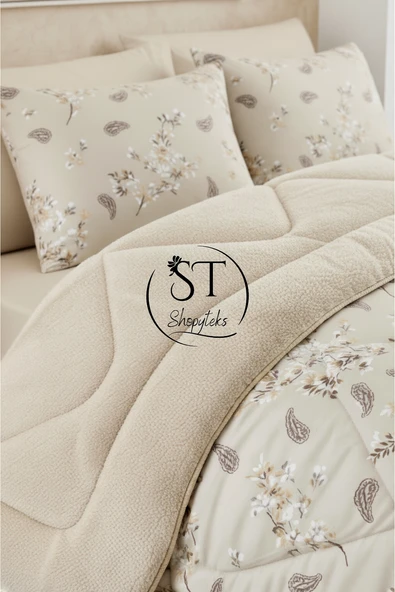 Çift Kişilik Çiçekli Welsfot Uyku Seti Çift Taraflı 195x215 - Resim 2