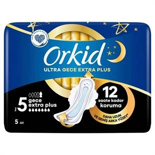 Orkid Ultra Hijyenik Ped Gece Extra Plus No: 5 5'li ürün görseli