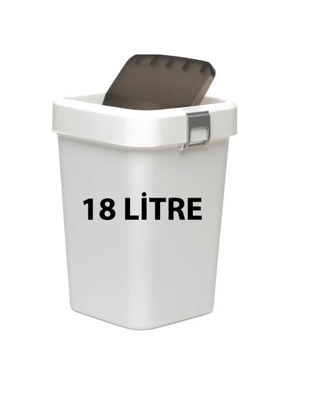 Motek COB-411 Comfort Dustbin 18 Litre Çöp Kutusu Kovası Beyaz ürün görseli