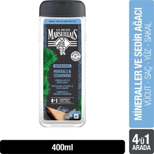 Le Petit Marseillais Duş Jeli For Men Mineral ve Sedir Ağacı 400 ml ürün görseli