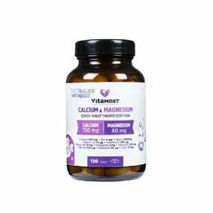 Vitamost Calcium & Magnesium 1500 mg 120 Tablet ürün görseli