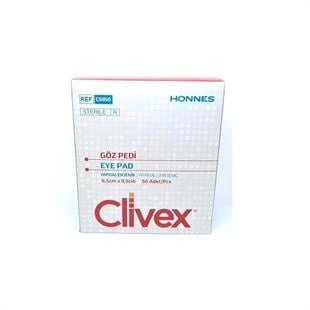 Clivex Yetişkin Hipoalerjenik Göz Pedi 6,5 x 9,5cm 50'li