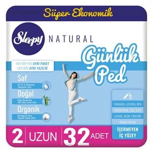 Sleepy Natural Günlük Ped Uzun 32'li ürün görseli