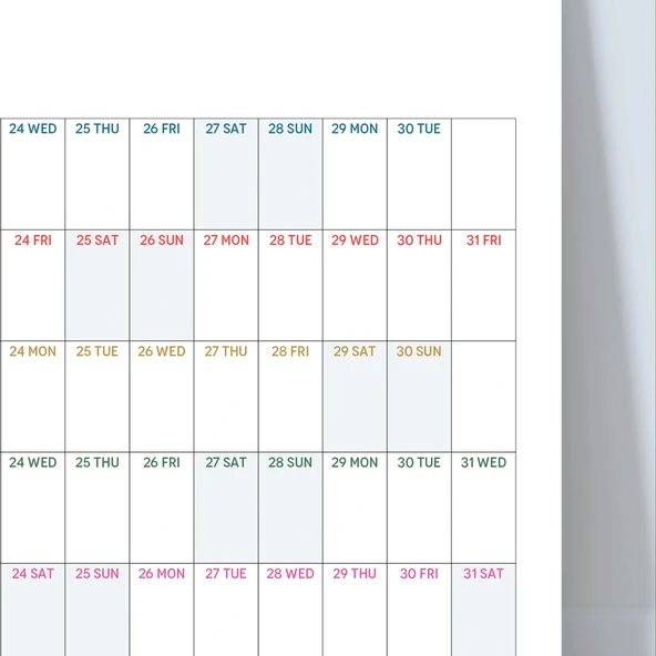 2025-2026 Akademik Yıl Takvimi | Eylül Başlangıçlı Yıllık Planlayıcı Duvar Takvimi | Renkli Takvim | Okul ve Ofis için B - 5