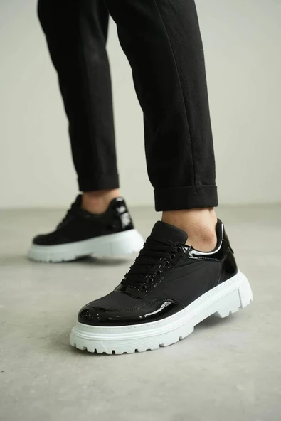 BİÇOMİ KB-X201 Kuback Siyah Rugan Paraşüt Günlük Erkek Ayakkabı ürün görseli