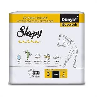 Sleepy Extra Hijyenik Ped Gece 7'li ürün görseli