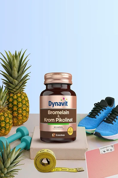 Dynavit, Bromelain ve Krom Pikolinat, Takviye Edici Gıda - 60 Kapsül - Resim 3