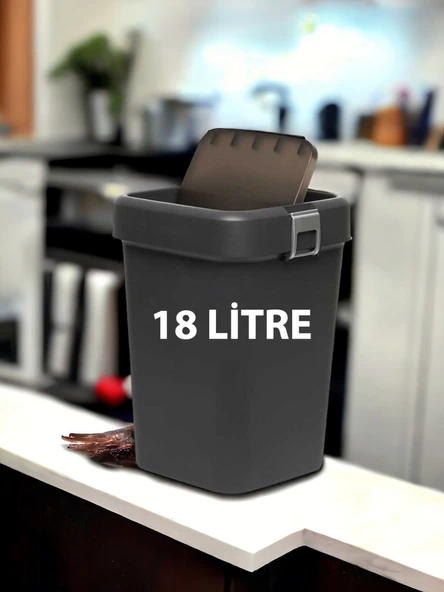 Motek COB-411 Comfort Dustbin 18 Litre Çöp Kutusu Kovası Antrasit ürün görseli 1