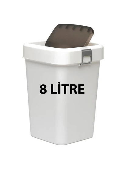 Motek COB-410 Comfort Dustbin 8 Litre Çöp Kutusu Kovası Beyaz - Resim 2