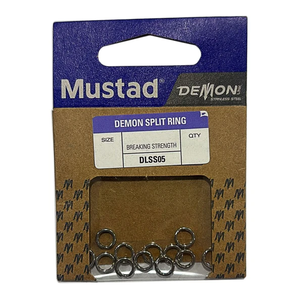 Mustad Demon Split Ring DLSS05 Halka  5 No - 17 Kg - 15 Adet ürün görseli 1