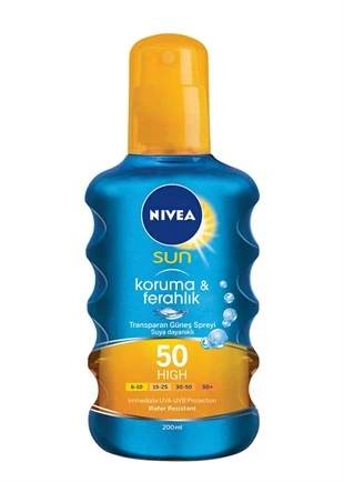 Nivea Sun Güneş Spreyi Koruma & Ferahlık Transparan SPF50 200 ml ürün görseli