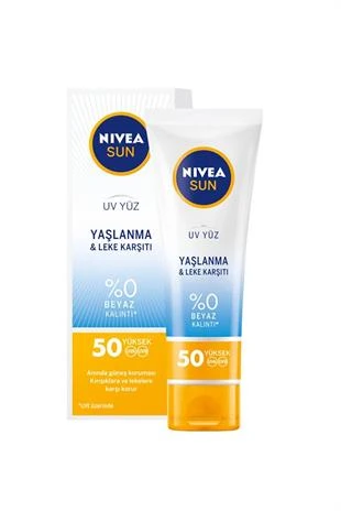 Nivea Yüz Kremi Yaşlanma & Leke Karşıtı SPF50 50 ml ürün görseli 1