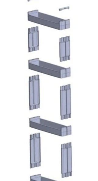 Technow Motek SR-04 Tekerlekli Plastik,Mutfak,Banyo Rafı 4 Katlı Organizer  Antrasit - Resim 4