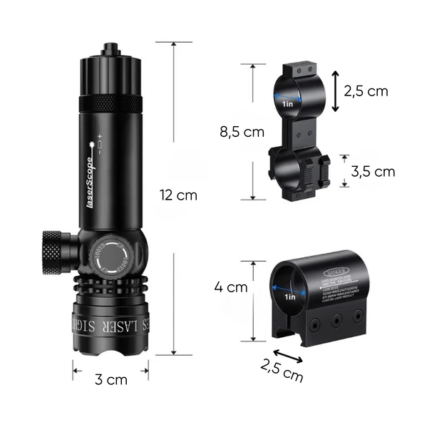 Şarj Edilebilir Tüfek Lazeri - Wison - Yeşil - Resim 4