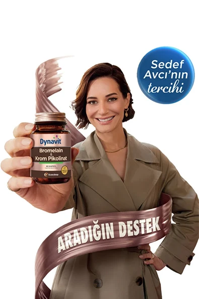Dynavit, Bromelain ve Krom Pikolinat, Takviye Edici Gıda - 60 Kapsül - Resim 9