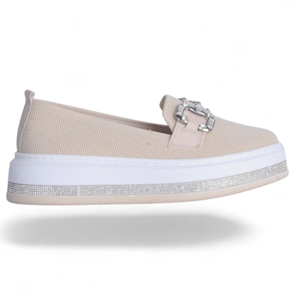 Abboud 2157 Krem Kadın Babet Ayakkabı ürün görseli