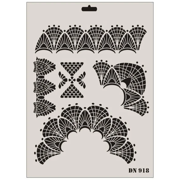 Rich Dantel Seri DN-918 Stencil 35x25 cm ürün görseli 1