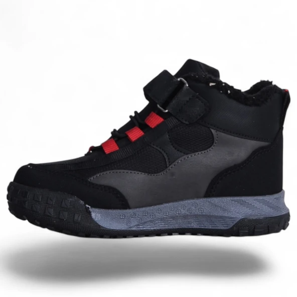 Visco 064 Siyah-Füme Erkek Çocuk Kışlık Bot Ayakkabı - Resim 3