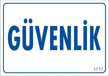 Güvenlik Uyarı Levhası 17,5x25 KOD:1717 ürün görseli 1