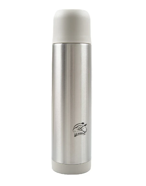Cooker çelik matara termos  - çelik su çay termosu 300 ml. ckr2000 gri ürün görseli