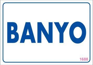 Banyo Uyarı Levhası 17,5x25 KOD:1688 ürün görseli 1