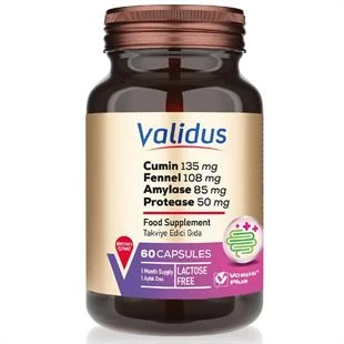 Validus Digestive Comfort Cumin + Fennel + Amylase 60 Kapsül ürün görseli