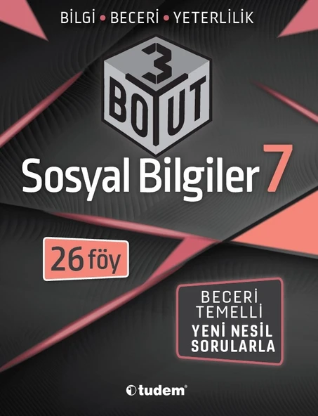 TUDEM YAYINLARI 7. Sınıf Sosyal Bilgiler 3 Boyut ürün görseli