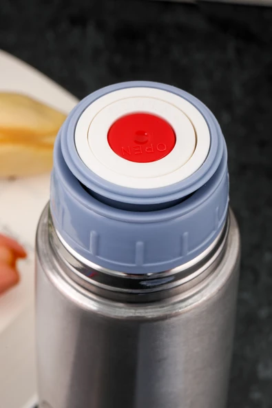 Cooker çelik matara termos  - çelik su çay termosu 300 ml. ckr2000 mavi - 4