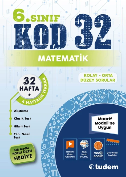 TUDEM YAYINLARI 6. Sınıf MATEMATİK KOD 32 ürün görseli