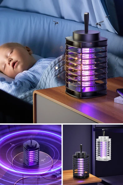 NACTUMU Sivrisinek Kovucu Lamba Otomatik Akıllı Sivrisinek Öldürme Lambası UVB & UVA Teknolojisi