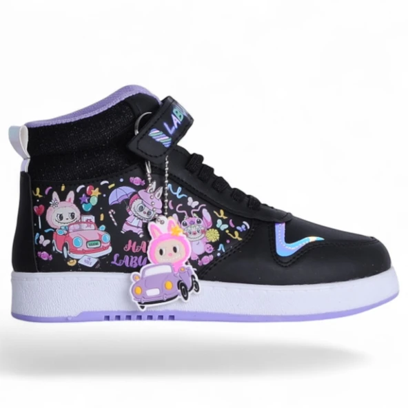 Prokids 4444 Siyah-Lila Kız Çocuk Bot Ayakkabı - Resim 2