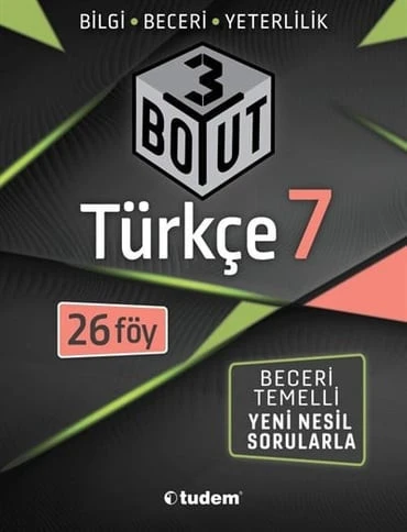 TUDEM YAYINLARI 7. Sınıf Türkçe 3 Boyut ürün görseli
