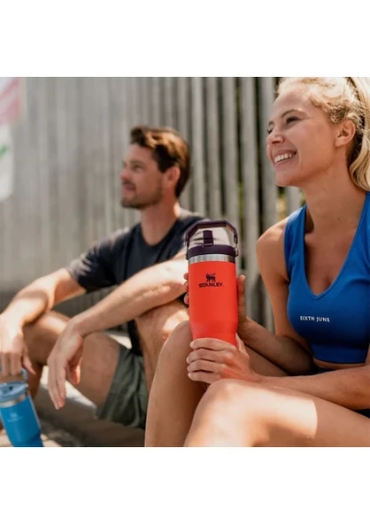 Stanley The Iceflow Flip Straw 0.89 lt Pipetli Termos Bardak Turuncu - 4