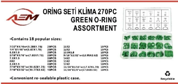 Oring Seti Klima ürün görseli