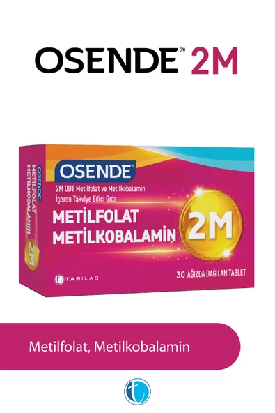 2M 30 Dilaltı Tablet Vitamin B12 (Metilkobalamin) Folik Asit (Metilfolat)