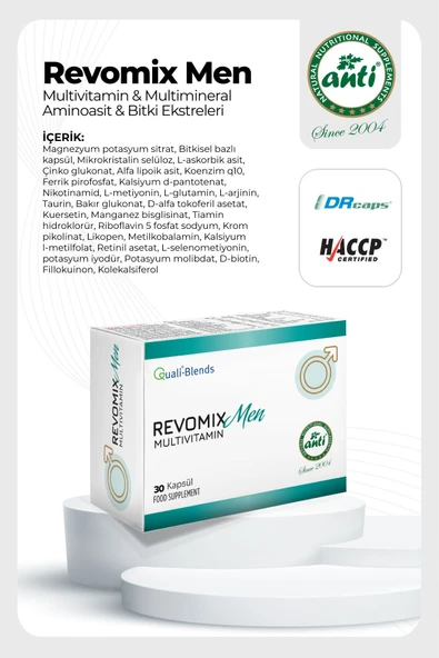 Revomix Men ( Erkeklere Özel Multivitamin Mineral Ve Aminoasit Takviyesi )