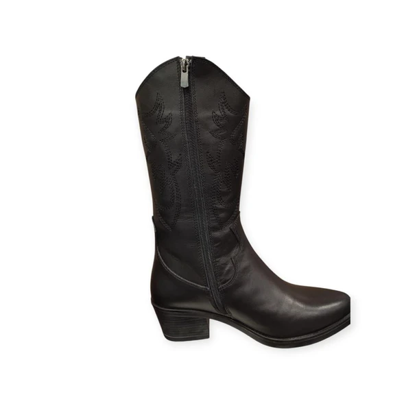 VENÜS 25440005K TOPUKLU WESTERN DERİ KADIN ÇİZME - Resim 2