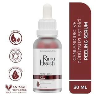 Rimu Health Products Canlandırıcı ve Cilt Tonu Eşitleyici Yüz Peeling Serum AHA 10% + BHA 2% 30 ml ürün görseli