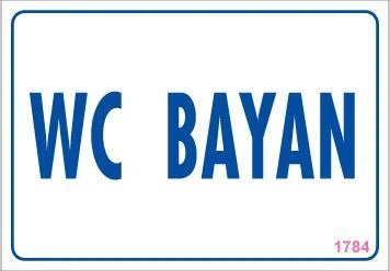 WC Uyarı Levhası 17,5x25 KOD:1784 ürün görseli 1