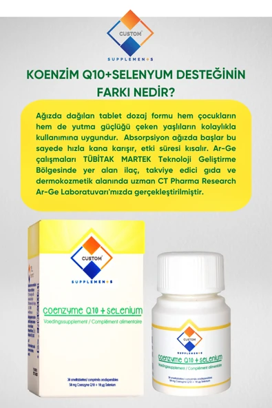 ® Koenzim Q10 + Selenyum Ağızda Dağılan Tablet (30 Tablet) - 3