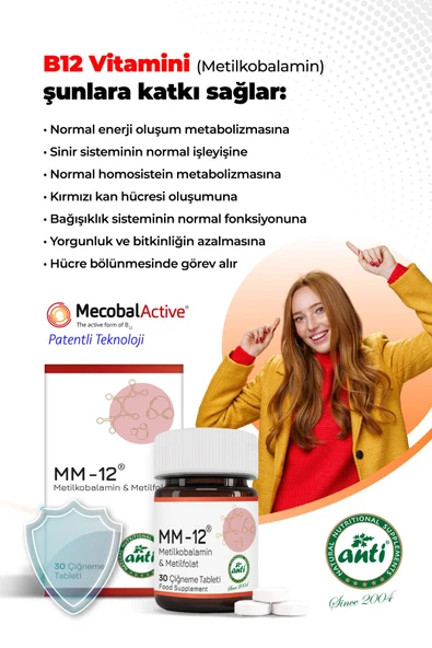 Mm-12® B12Vitamini ve Metil folat Çiğneme Tableti - 5