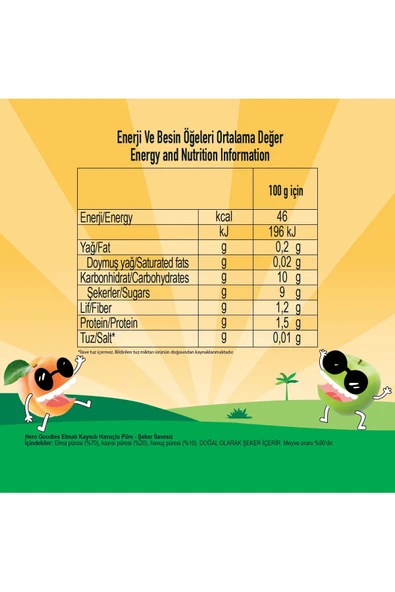 Hero Baby Goodies Kayısılı Ve Elmalı Meyve Püresi 100g - Resim 5
