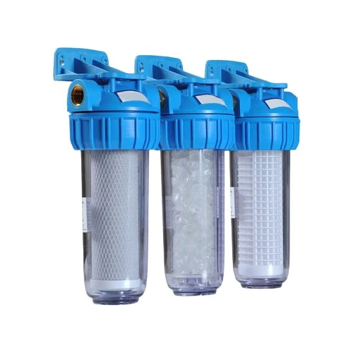 Hsb Daire Girişi 10 Inç Tortu, Kireç ve Klor Önleyici Üçlü Sayaç Filtresi - Resim 2