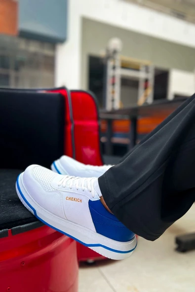 CH075 - CBT Signature Erkek Ayakkabı BEYAZ / SAX MAVI - Resim 2